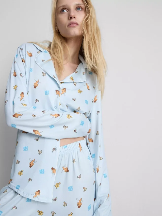 Boyfriend-pysjamaser med «Ice Age»-motiv
