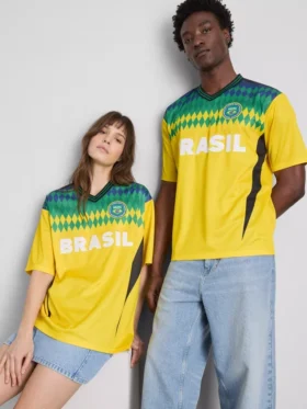 Brasil-T-skjorte med korte ermer