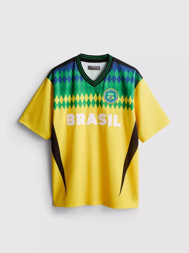 Brasil-T-skjorte med korte ermer