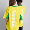 Brazil kortærmet mesh-T-skjorte