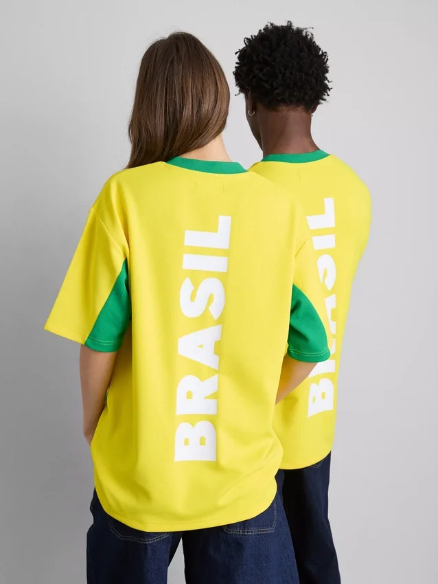 Brazil kortærmet mesh-T-skjorte