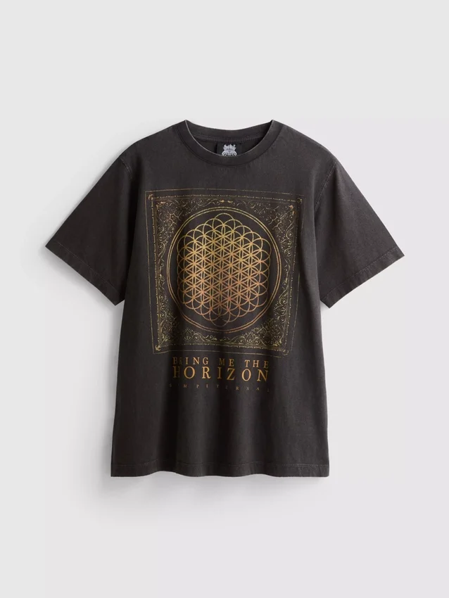«Bring me the horizon»-T-skjorte med grafisk trykk