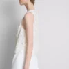 Broderte blomstermønstrede tank-top med bånd