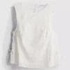 Broderte blomstermønstrede tank-top med bånd