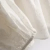 Broderte bluse med ballongerm