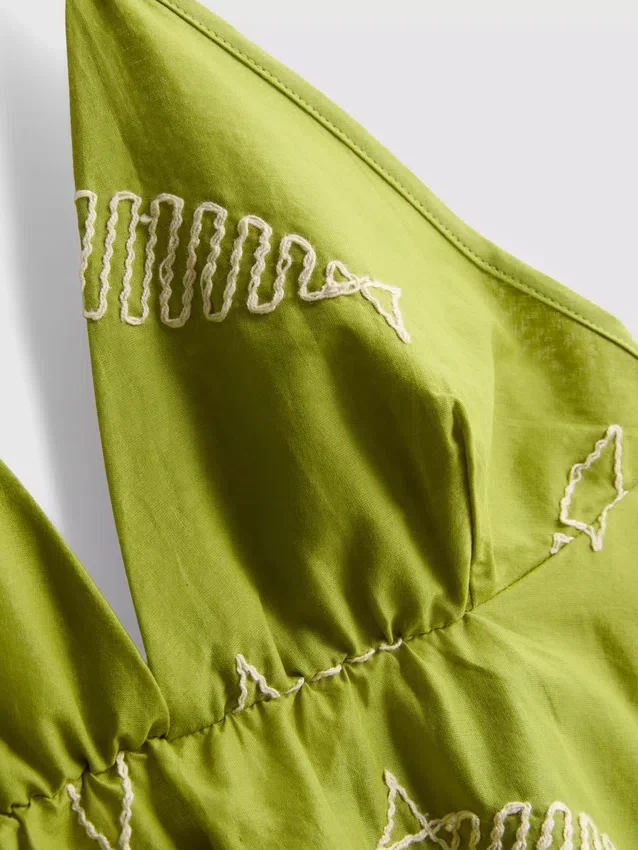 Broderte minikjole med fiskemotiv