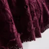 Broderte shorts i bomull med høy midje