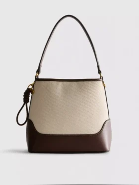 Bucketbag i imitert skinn