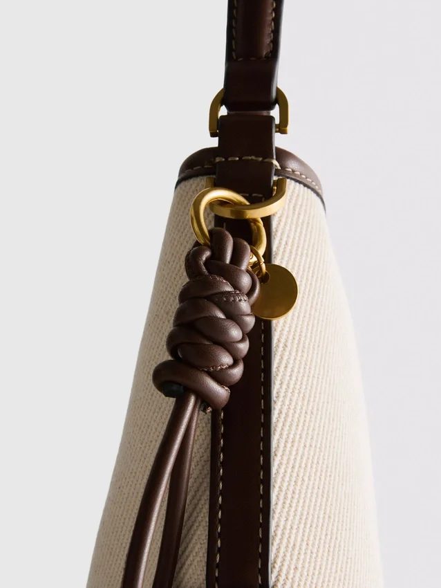 Bucketbag i imitert skinn