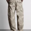 Camo-cargobukser