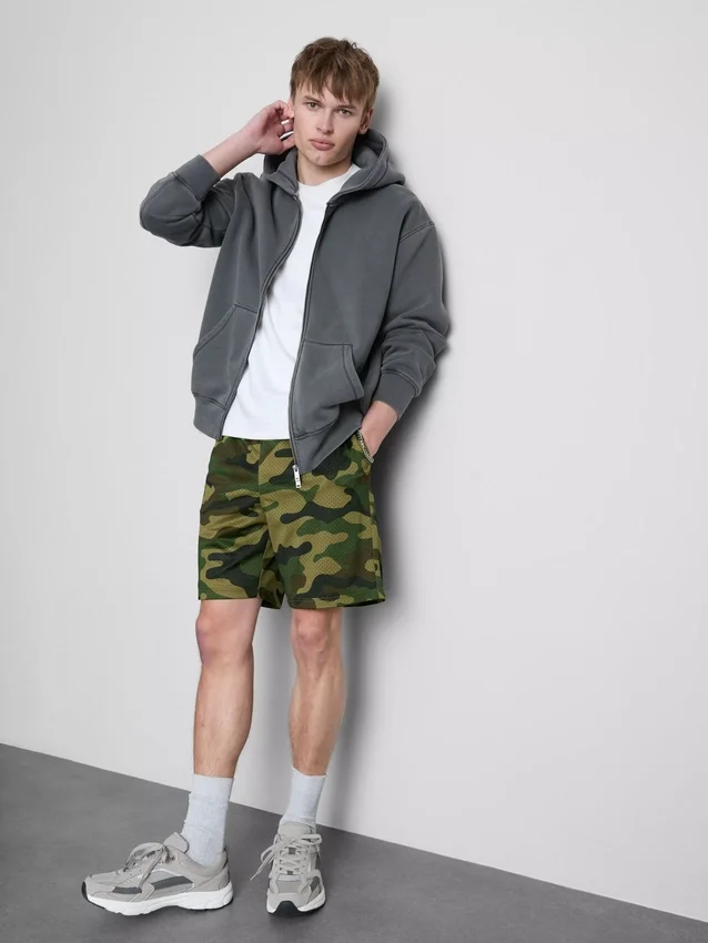 Camo-mesh-shorts