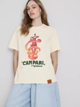 Campari bomulls-T-skjorte med rund hals
