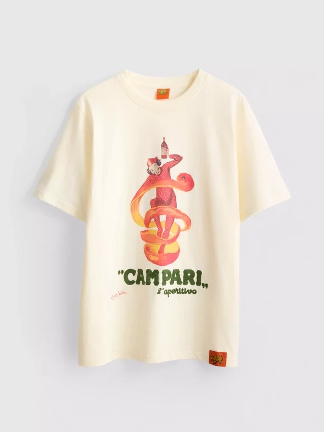 Campari bomulls-T-skjorte med rund hals
