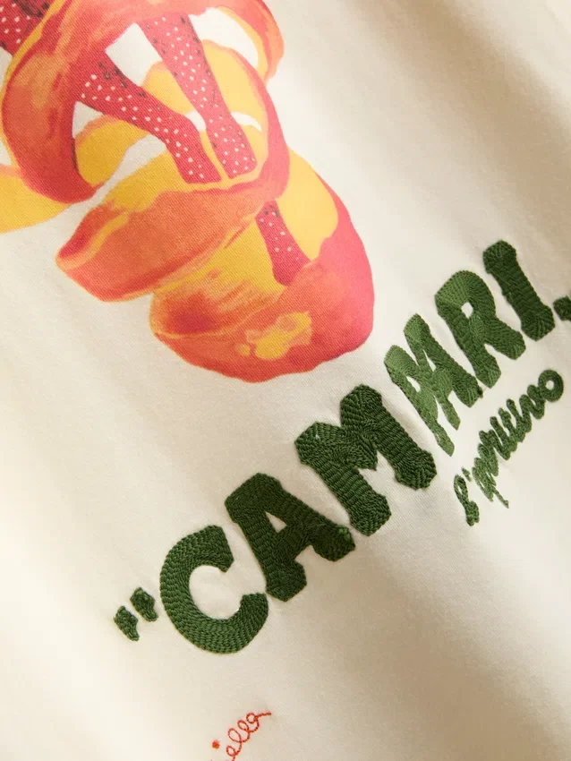 Campari bomulls-T-skjorte med rund hals