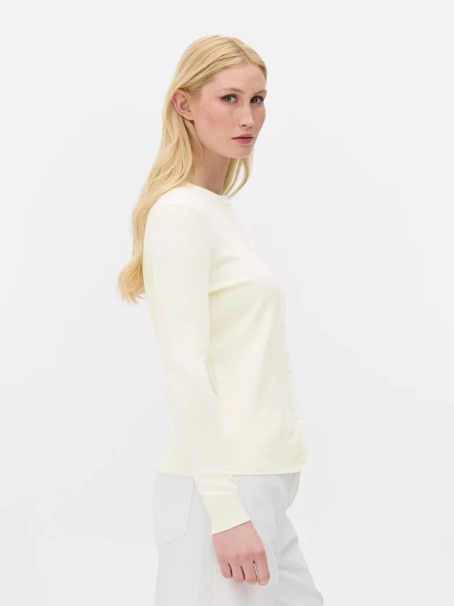 Cardigan med rund hals