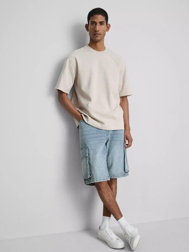 Cargo-shorts i denim