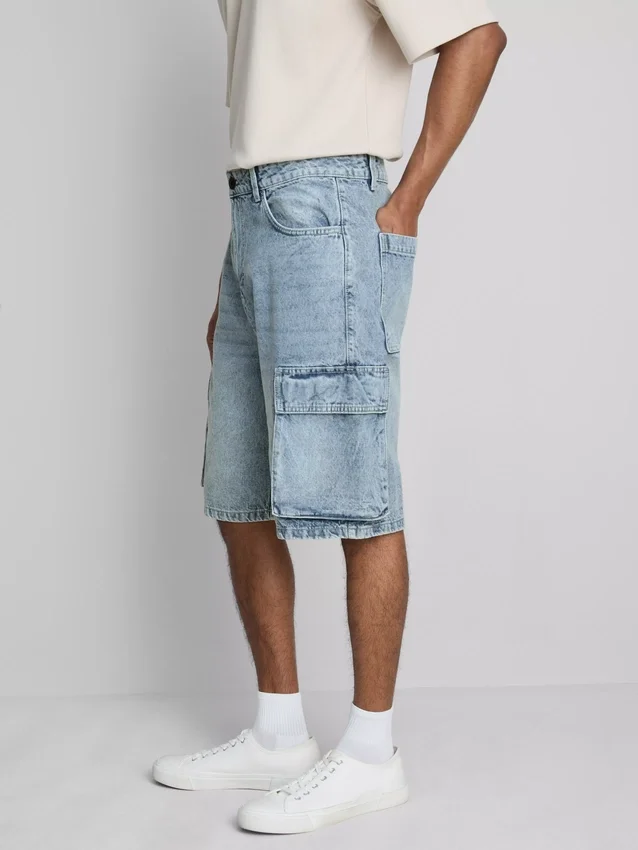 Cargo-shorts i denim
