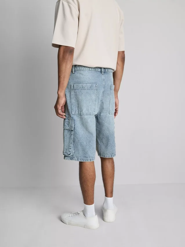 Cargo-shorts i denim
