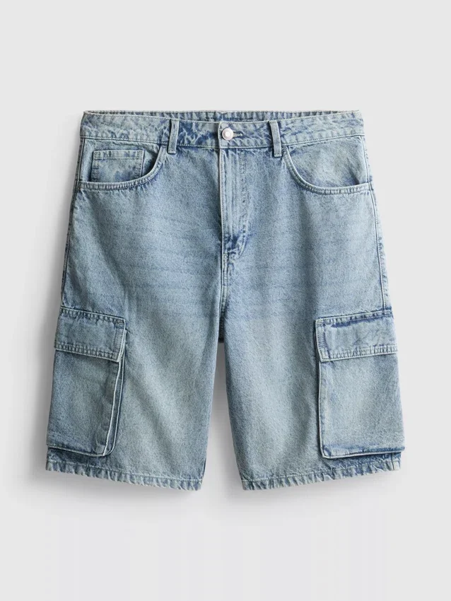 Cargo-shorts i denim