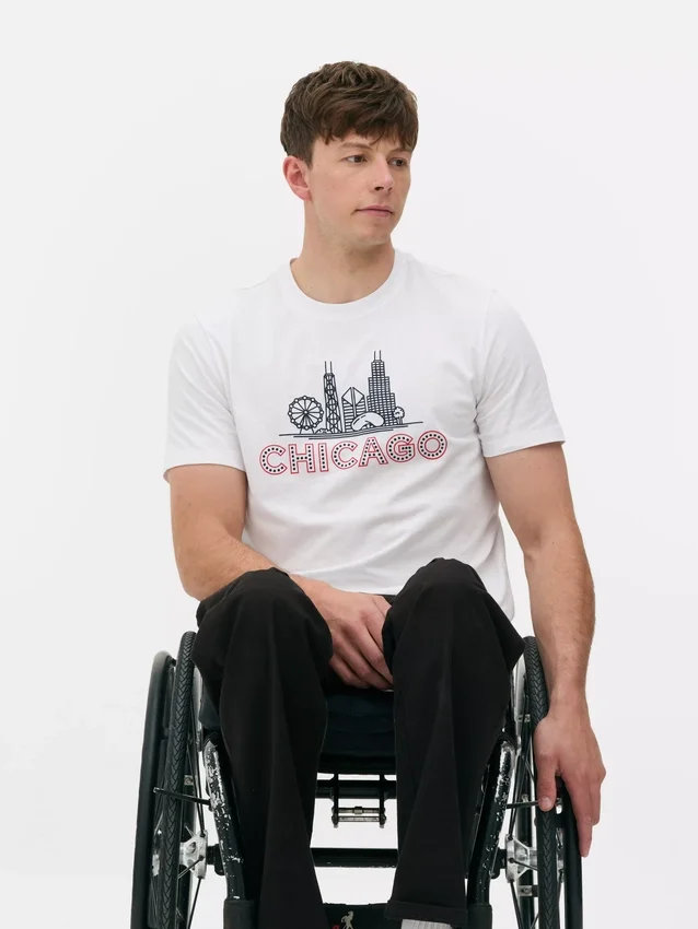 Chicago-T-skjorte med korte ermer