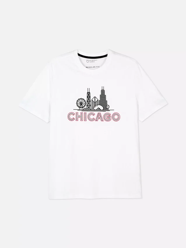 Chicago-T-skjorte med korte ermer