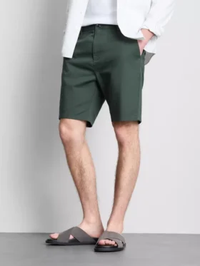 Chinoshorts med høyt bomullsinnhold