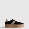 Chunky sneakers med leopardmønster og gummisåle