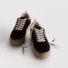 Chunky sneakers med leopardmønster og gummisåle