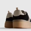 Chunky sneakers med leopardmønster og gummisåle