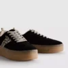 Chunky sneakers med leopardmønster og gummisåle