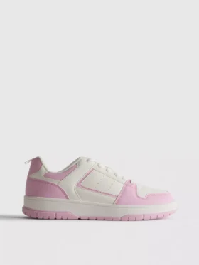 Court-sneakers med fargeblokker