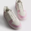 Court-sneakers med fargeblokker