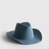 Cowboyhatt i denim med nitter