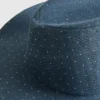 Cowboyhatt i denim med nitter