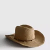 Cowboyhatt i strå med kant