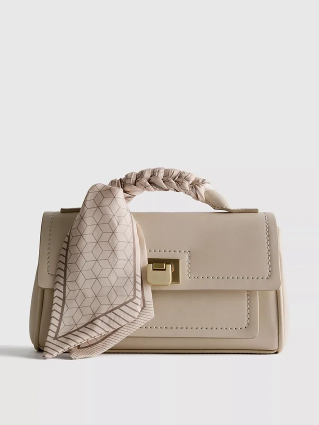 Crossbody-veske med skjerfdetaljer