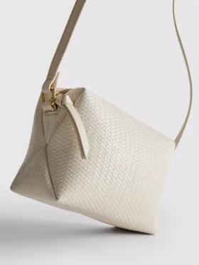 Crossbody-veske med vevd effekt