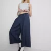 Culotte-Jeans med vide ben