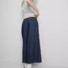 Culotte-Jeans med vide ben