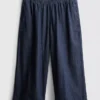 Culotte-Jeans med vide ben