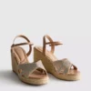 Dekorerte espadriller med kilehæl
