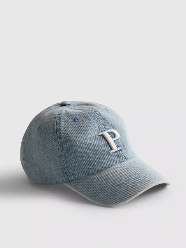 Denimcap med initialer