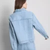 Denimjakke i bomull med påsydd lomme
