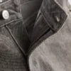 Denimshorts med middelhøy midje og oppbrett