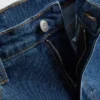 Denimshorts med middelhøy midje og oppbrett