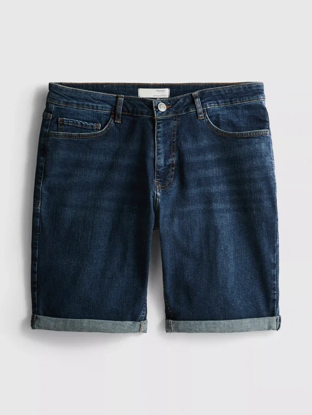 Denimshorts med rett passform