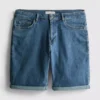 Denimshorts med rett passform