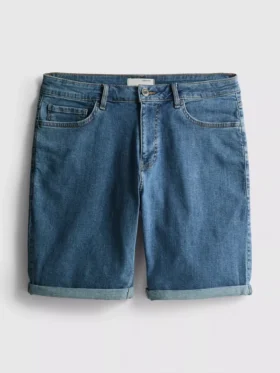 Denimshorts med rett passform