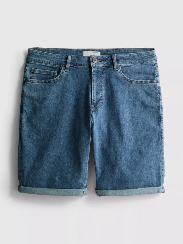 Denimshorts med rett passform