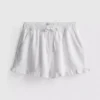 Denimshorts med volanger nederst